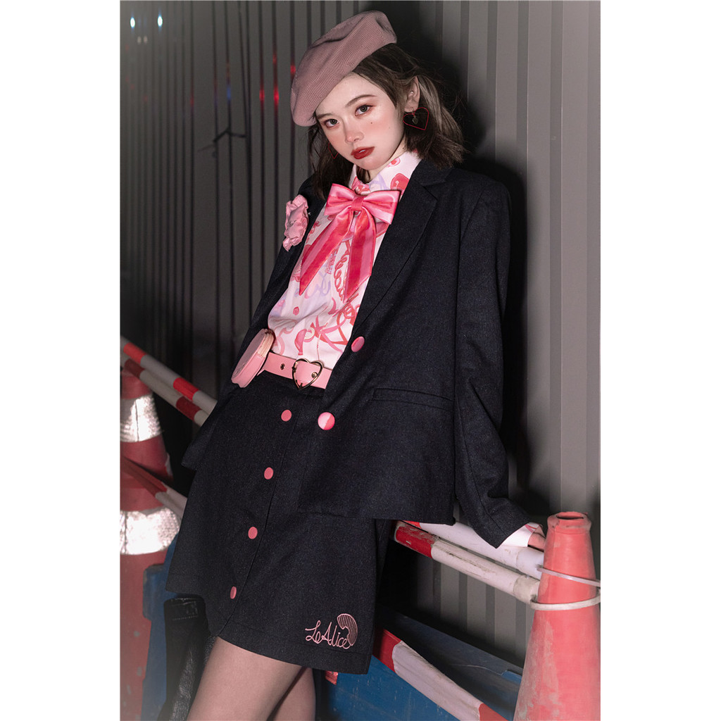 [ถึงอลิซ] C5929 Original DOKIDOKI Love Conversation Shibuya Style Soft Girl Shirt