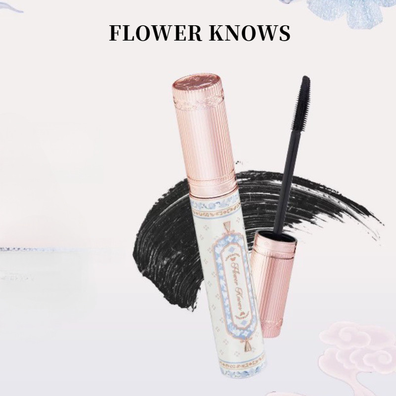 ดอกไม้ KNOWS มาสคาร่า Butterfly Cloud Shoulder Eyelash Primer ยาว Curling สีน้ําตาลตาสีดําเรียวแต่งหน้าใบหน้า