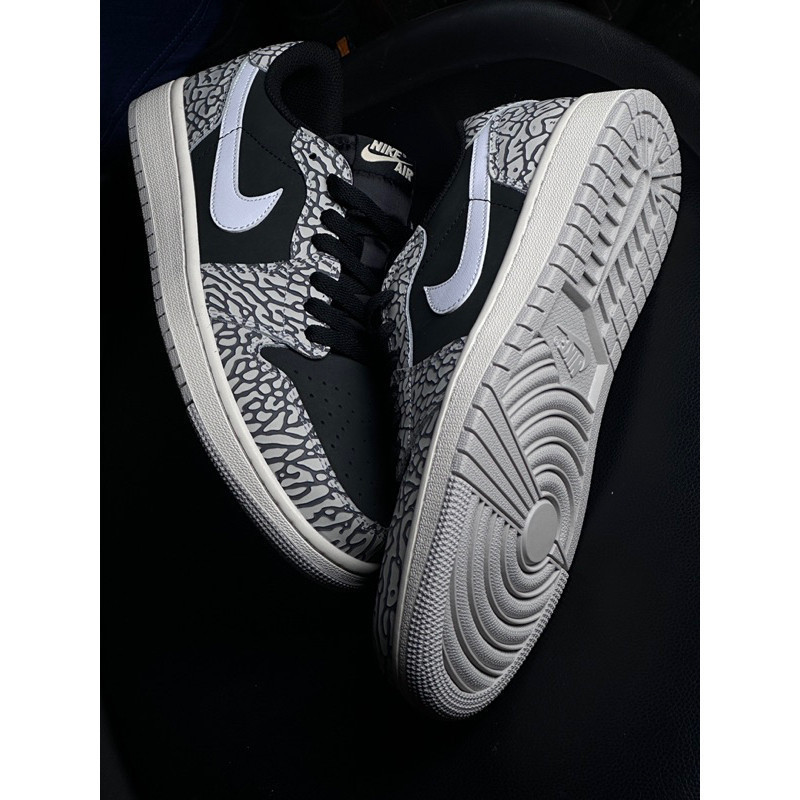 JORDAN 1 LOW BLACK CEMENT