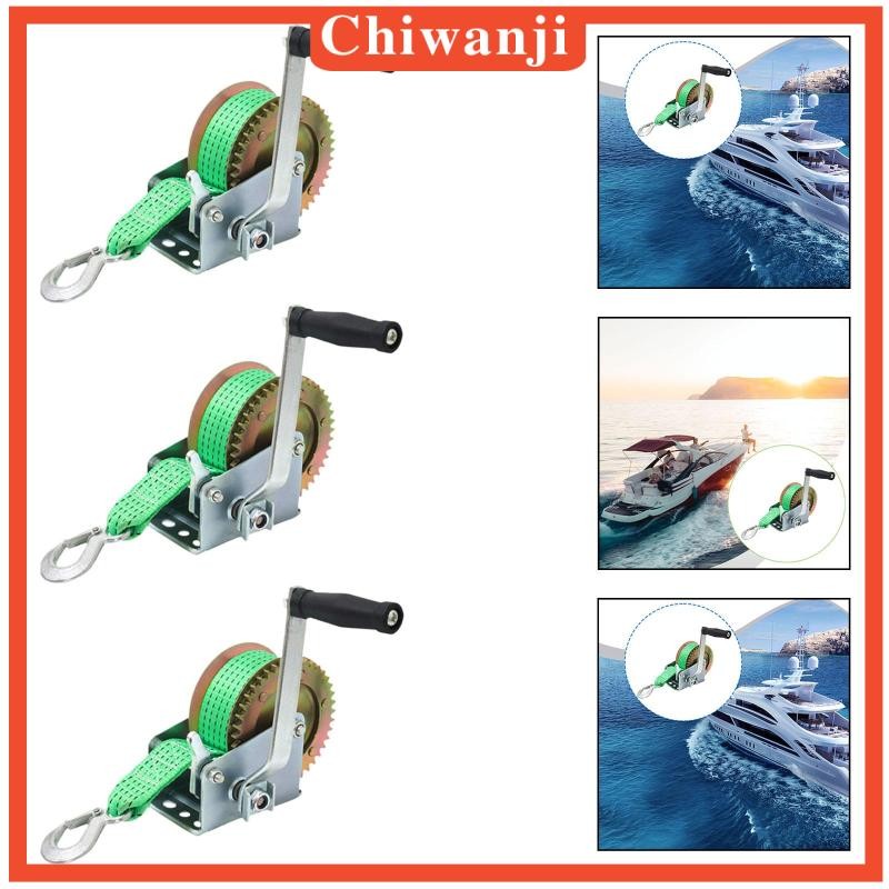 [เท่าไหร่] รถพ่วงเรือกว้านมือกว้านมือหมุนวงล้อสองทางมืออาชีพสายรัดสีเขียวอเนกประสงค์สําหรับ ATV Tow 