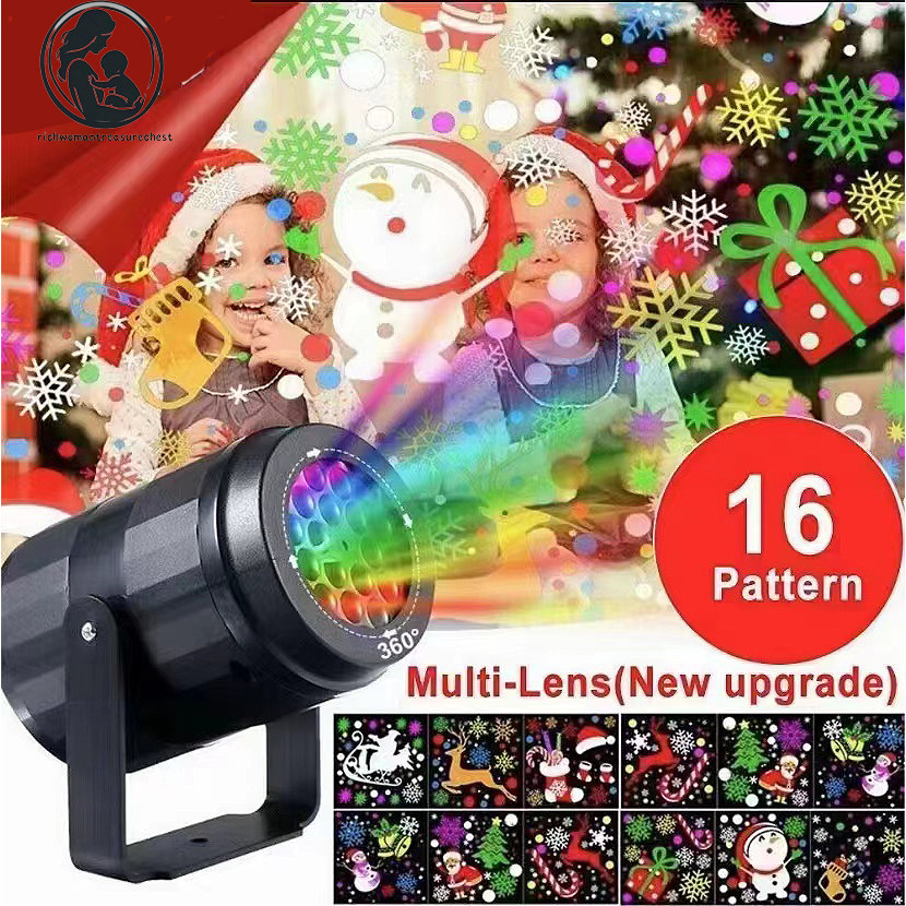 Halloween เครื่องฉายภาพคริสต์มาสตกแต่งผนัง โคมไฟโปรเจคเตอร์ เครื่องฉายภาพตกแต่งผนัง เพดาน Christmas&Halloween