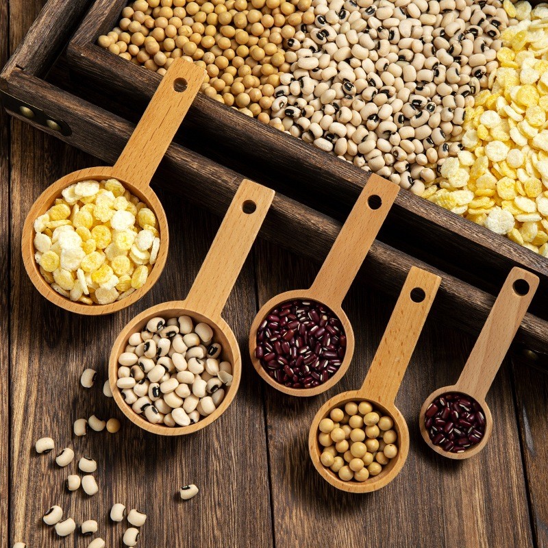 5/15/20/45/65ml Wood Coffee Measure Scoop Wooden Tablespoon for Measuring Coffee Beans or Tea Home K