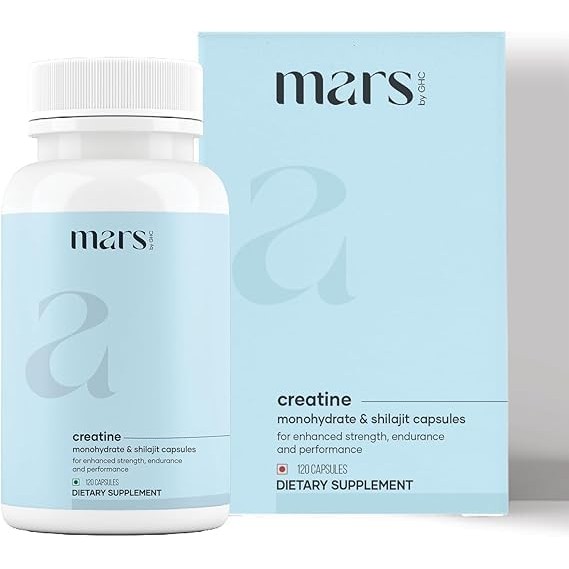 Mars Micronized Creatine Monohydrate Caps: ขับเคลื่อนด้วย Shilajit (120 N) | Good Health Company - แ