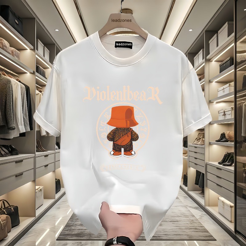 2025 NEW 2025P12 (Combed Cotton) C1687 Black/White/S-5XL Size new23 9KKF