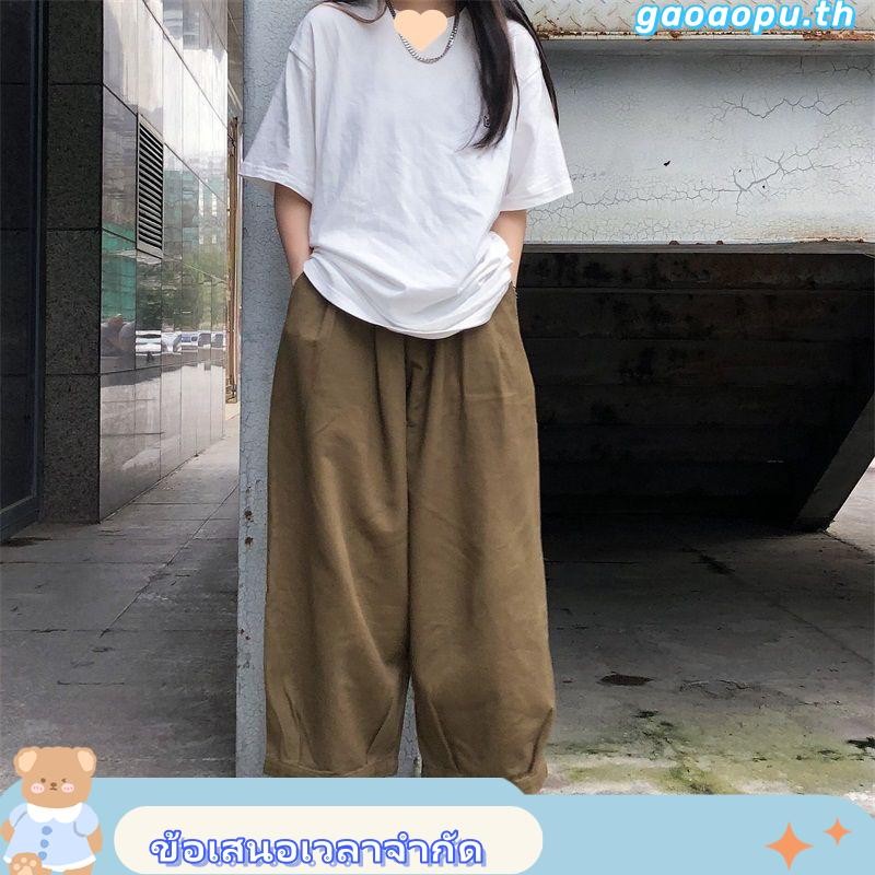 EMILIA SHOP กางเกงขายาว กางเกงเอวสูง กางเกงขายาวผู้หญิง 2022 ใหม่ ES220042