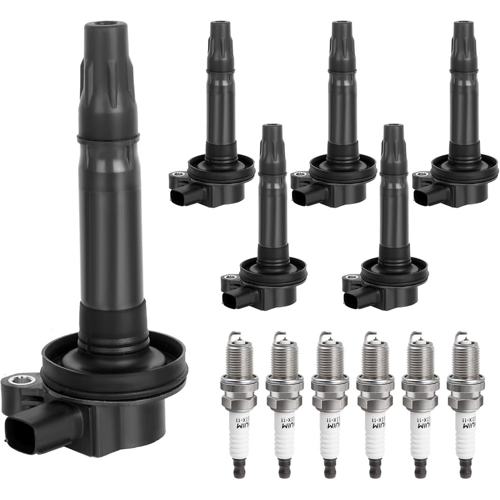 ชุดคอยล์จุดระเบิด & หัวเทียน ใช้ได้กับ 3.5 V6 2007 2008 2009 2010 2011 Ford Edge Fusion Taurus Flex,