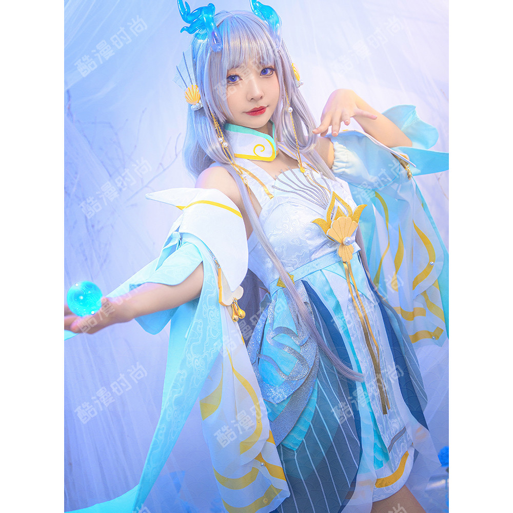 Xi Shiyoulong Qingying cos เสื้อผ้า FMVP ผิวเครื่องแต่งกายโบราณวิกผม King Glory คอสเพลย์ครบชุดเสื้อผ