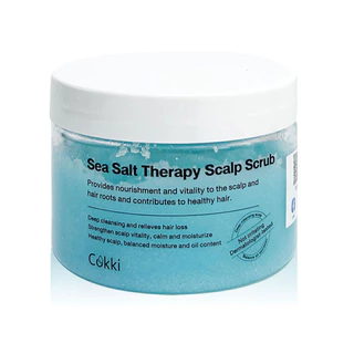 cokki Sea Salt Therapy Scalp Hair Scrub 300ml สครับหนังศีรษะที่ดูแลความสะอาดอย่างล้ำลึก.