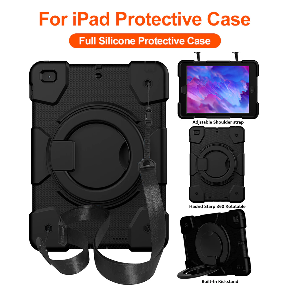 360° เคสแท็บเล็ตสําหรับ Apple iPad (A16) 11th/10th/9th/8th/7th/6th/5th Generation 11/10.9/10.2/9.7" นิ้ว,ครอบ Pro/10.9"