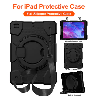 360° เคสแท็บเล็ตสําหรับ Apple iPad (A16) 11th/10th/9th/8th/7th/6th/5th Generation 11/10.9/10.2/9.7" นิ้ว,ครอบ Pro/10.9"