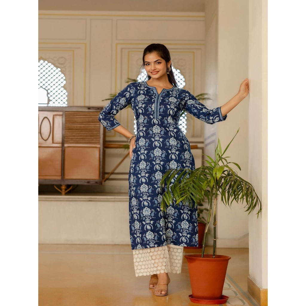 100% ผู้หญิงอินเดีย Kurti Debayu Designer ยาวสั้น Kurtis Kurta Tunic Top เสื้อ Plus Palazo UD41757AT