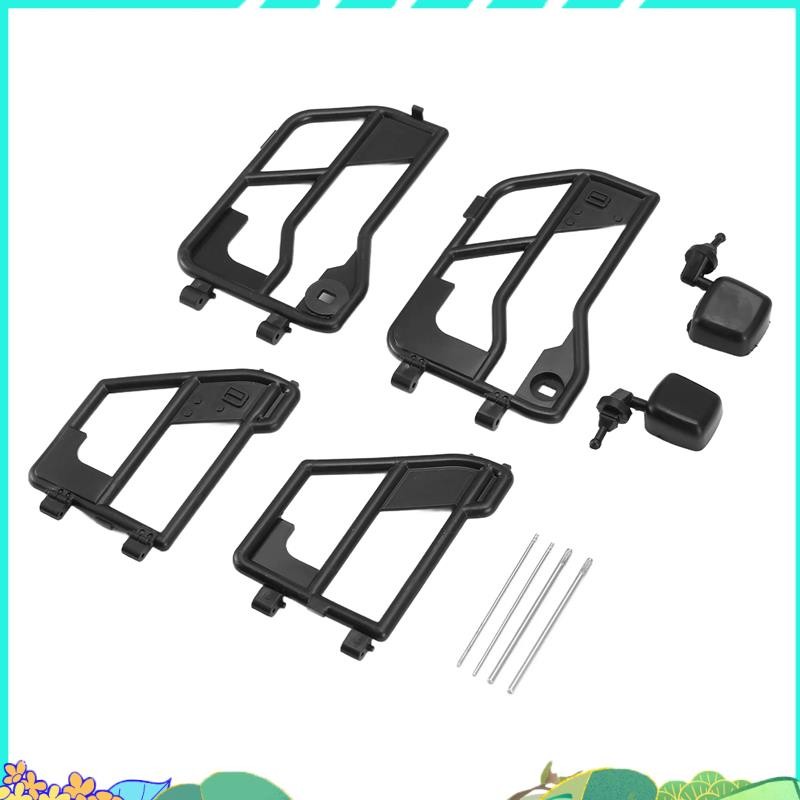 RC รถหลอดพลาสติกประตูและกระจกมองหลังสําหรับ 1:10 RC Crawler รถ Axial SCX10 90046 สําหรับ Jeep Wrangl