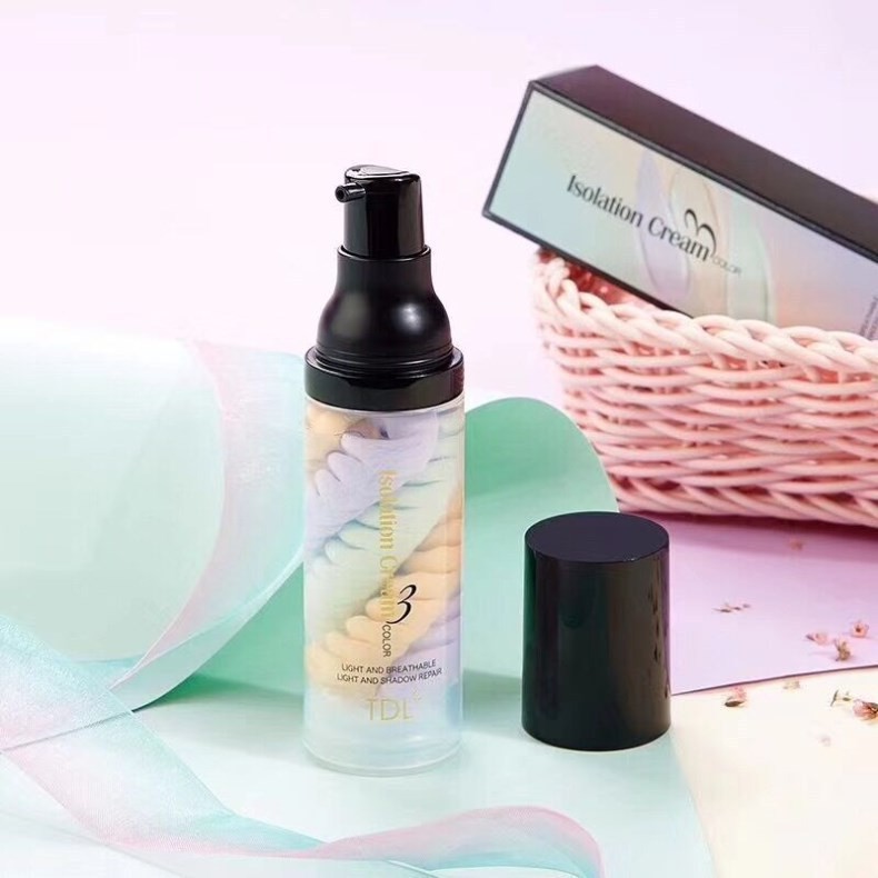 TDL Tricolor Cyclone Base Cream Base กันน้ํา Sweatproof Non-sticking Powder Brightening คอนซีลเลอร์/