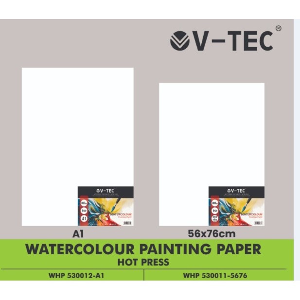 ใหม่ล่าสุด V-TEC WATERCOLOR กระดาษสี TYPE WHP 530012/A1 // WHP 530011/5676