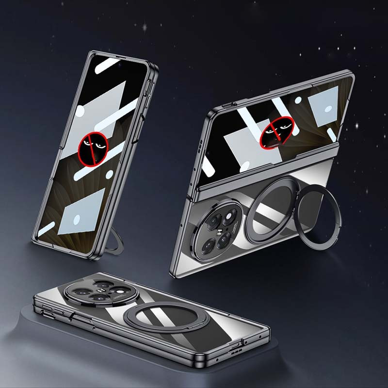 ใหม่สําหรับเคสโทรศัพท์ OPPO Find N5 FindN5 FindN3 360 ° แม่เหล็กดูดหมุนวงเล็บเชลล์เคสโทรศัพท์มองลอด