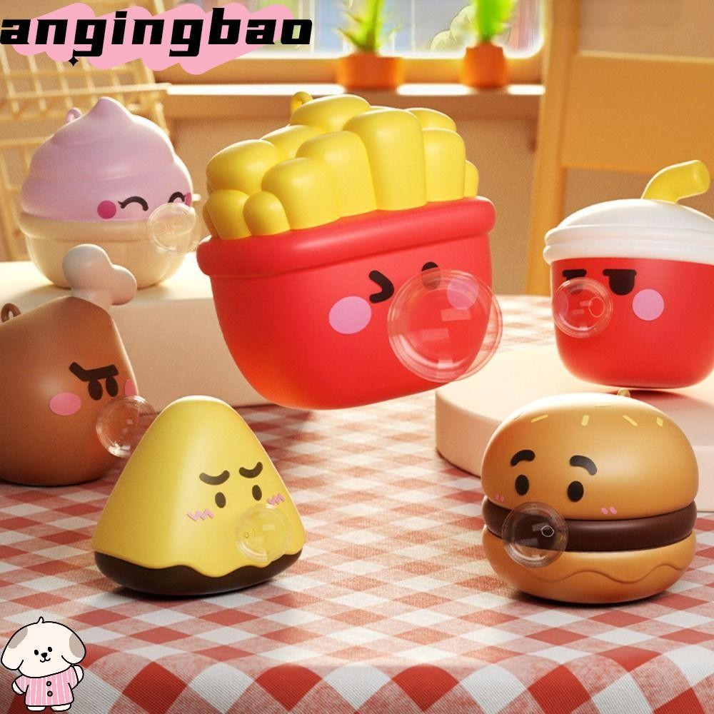 ANGINGBAO Quick Rebound ซิลิโคน Pop Bubble Squeeze ของเล่นคลายเครียด ลายการ์ตูน แฮมเบอร์เกอร์ French Fries