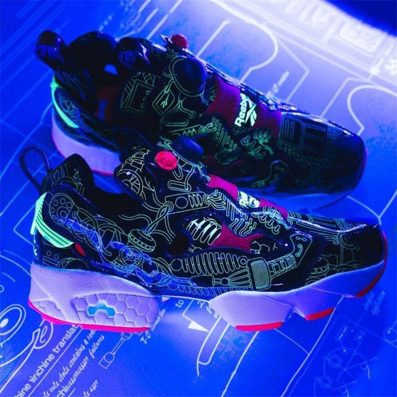 ASTRO BOY A Tongmu REEBOK BAIT เพิ่มความสูง Tripartite Joint Luminous ผู้ชายผู้หญิงกีฬารองเท้าสบายๆ