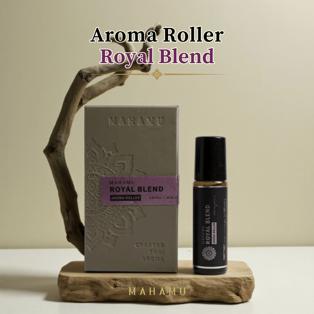 [🌸หอมหมื่นโยชน์🌸] MAHAMU Royal Blend ลูกกลิ้งอโรม่า สูตรลับชาววัง สกัดจากดอกไม้ไทยแท้ เข้มข้น หอมนาน ผ่อนคลายหลับสบาย
