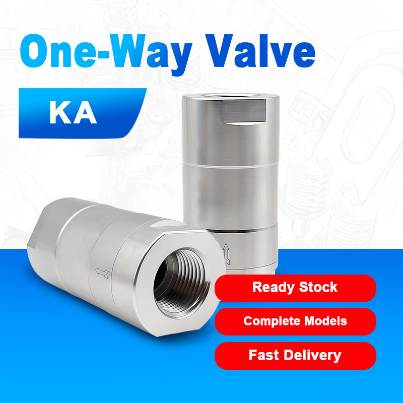 อลูมิเนียมอัลลอยด์ อัตราการไหลขนาดใหญ่ วาล์วทางเดียว KA-25 32 40 50 BSP G1.5 G2 ด้ายหญิง Air Check