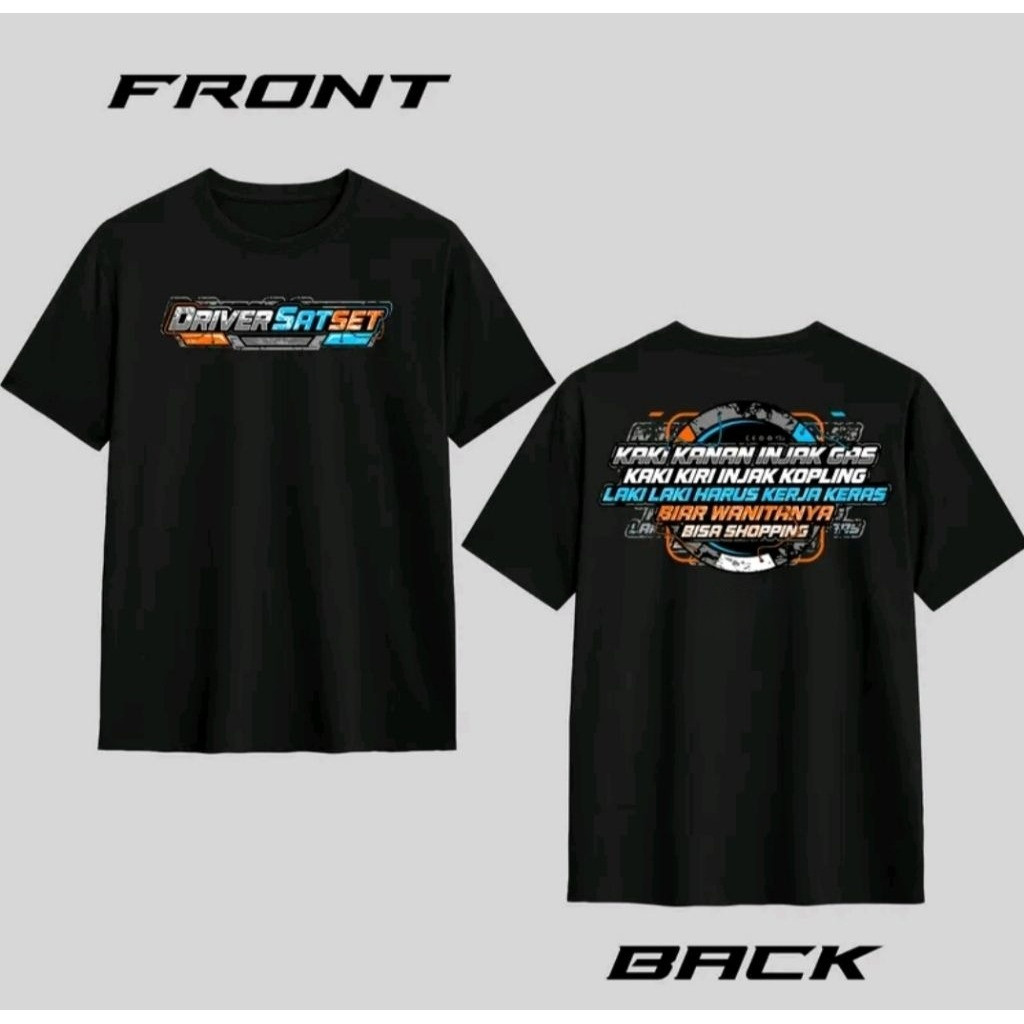 Driver Sat ชุด K1 เสื้อยืด Driver Word Unisex Cotton Combed 30s ผู้ชายผู้หญิง