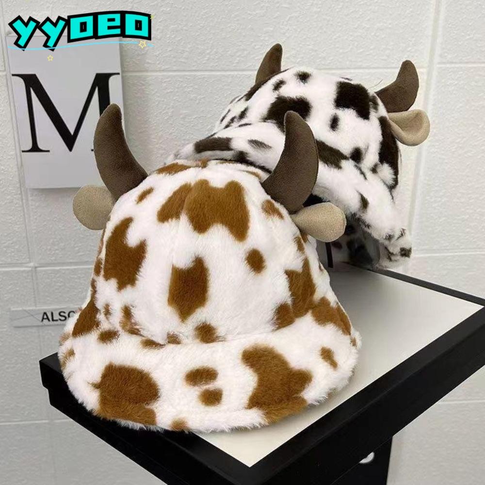 YYOEO Fuzzy Bucket Hat, Casual Hip Hop Fluffy Warm Hat, Fashion Keep Warm Faux Fur Cap สําหรับผู้หญิ