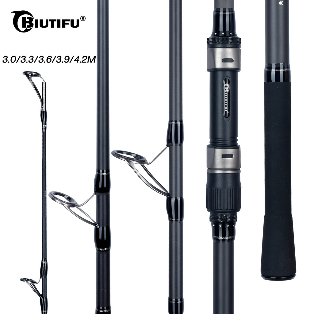 เบ็ดตกปลาคาร์พ 3.0/3.6/3.9/4.2m T800 คาร์บอน Fibre Shore Casting Surfcasting Spinning Biutifu Hard P