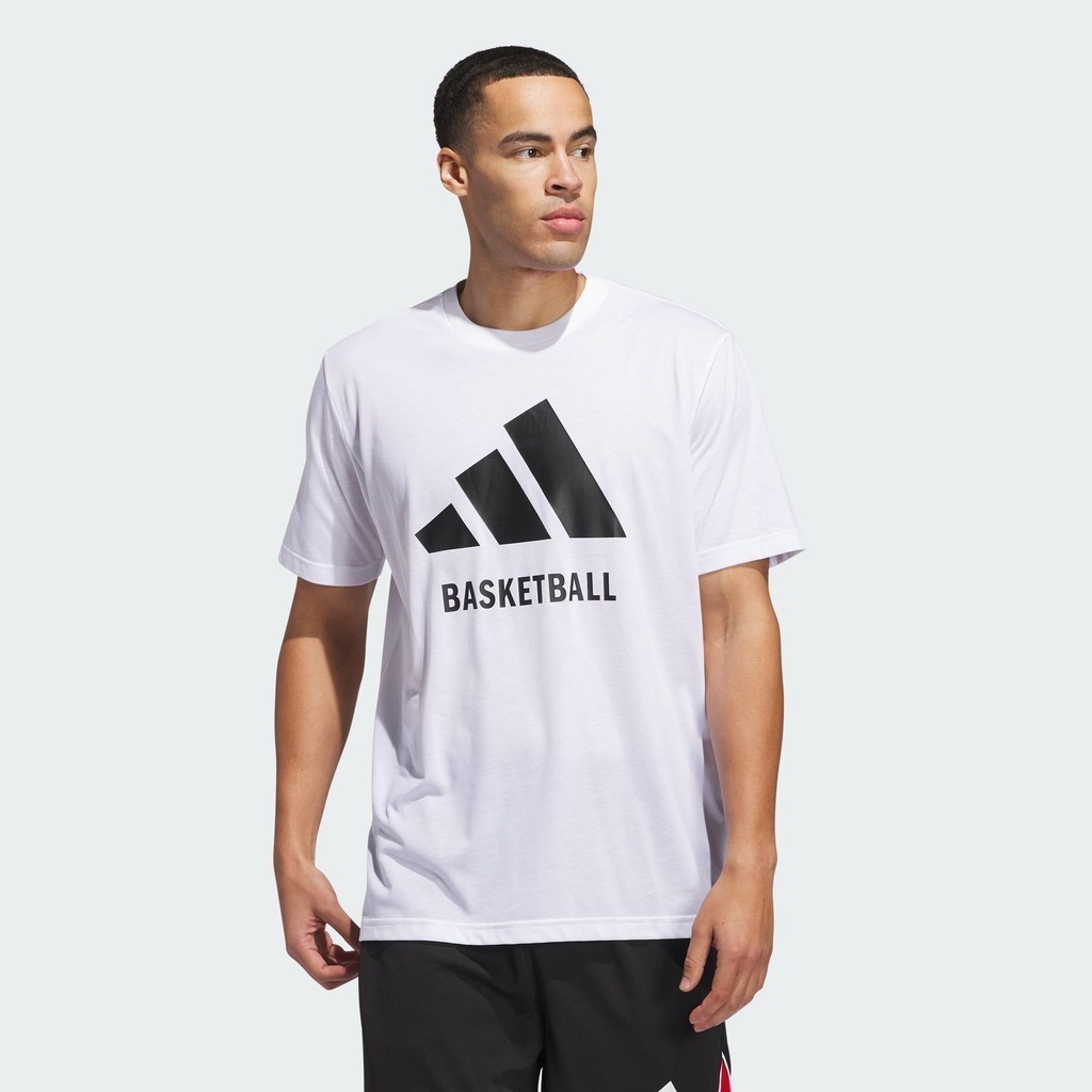 adidas บาสเกตบอล เสื้อยืด adidas Basketball ผู้ชาย สีขาว JI7099