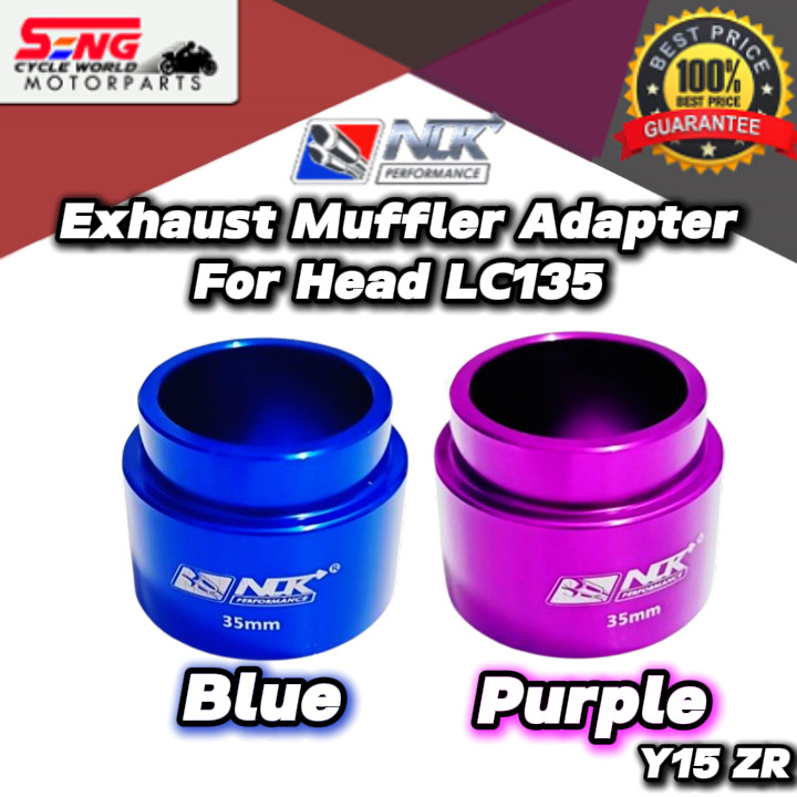 YAMAHA Y15 ZR EXHAUST MUFFLER ADAPTER สําหรับหัว LC135 - สีฟ้า/PURPLE-NLK