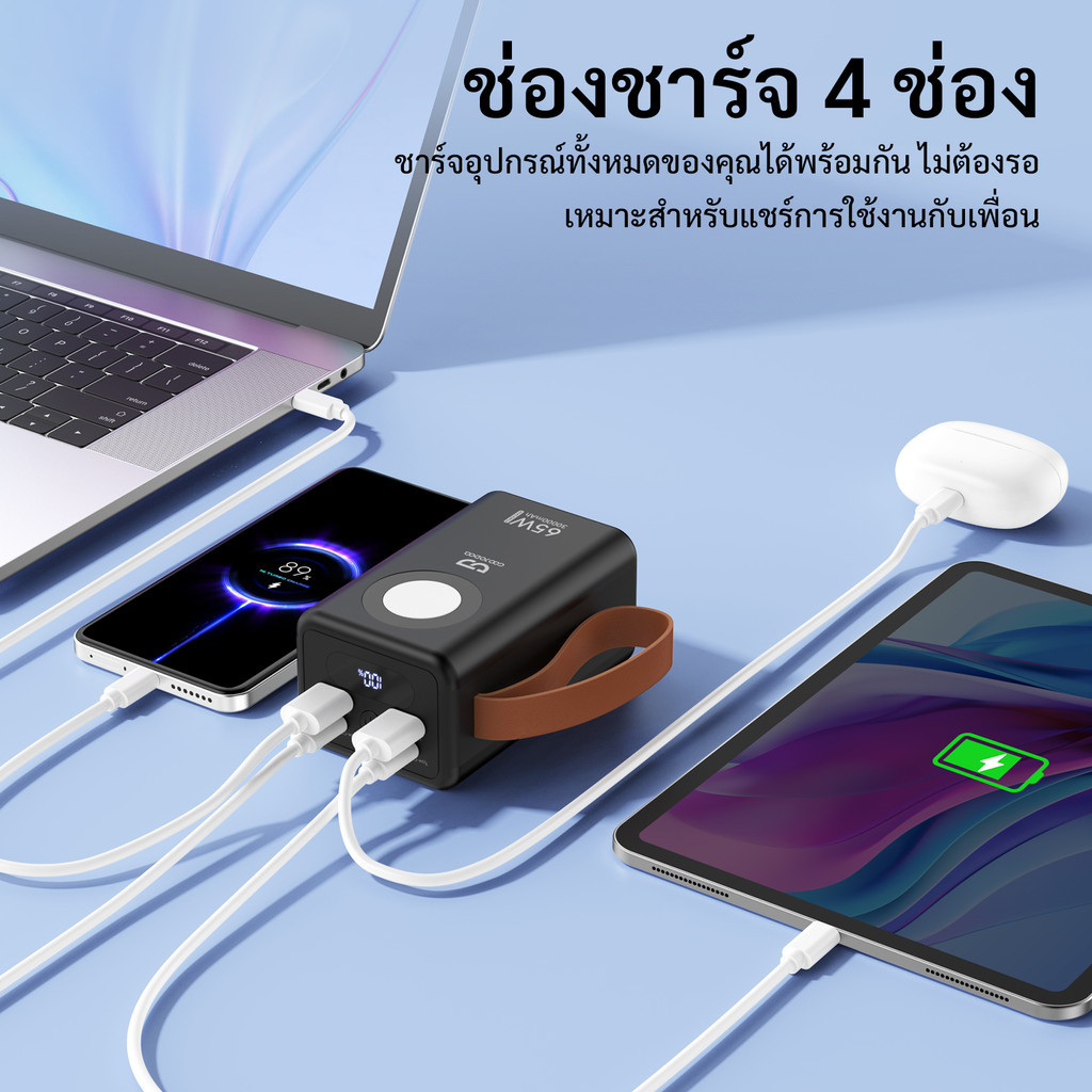 พาวเวอร์แบงค์ GOOJODOQ 30000mAh ชาร์จเร็ว 65W