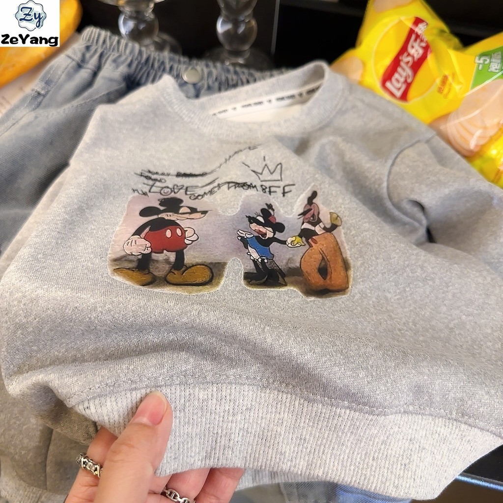 เสื้อสเวตเตอร์ผ้าฝ้ายสำหรับเด็ก แขนยาว สไตล์การ์ตูน ใส่ได้ทุกวัน - รูปที่ 4