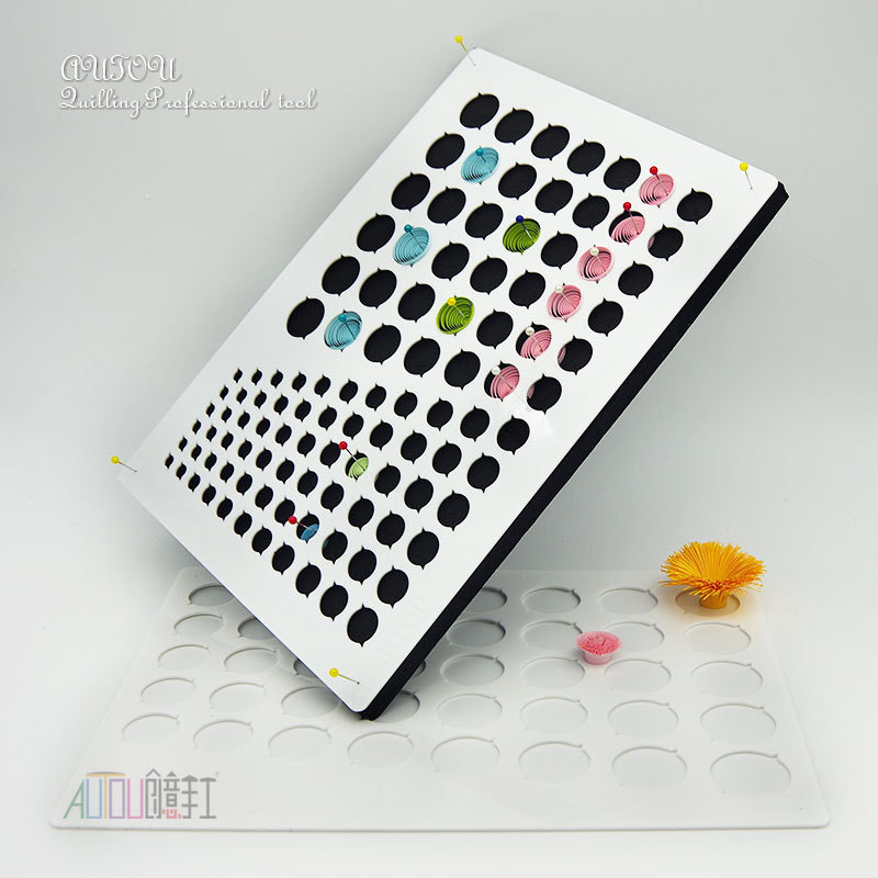 ขนาดใหญ่ A4 Yan กระดาษไม้บรรทัดรอบหลุมวงกลม Handmade DIY แม่แบบไม้บรรทัด Quilling ไม้บรรทัดเครื่องมื