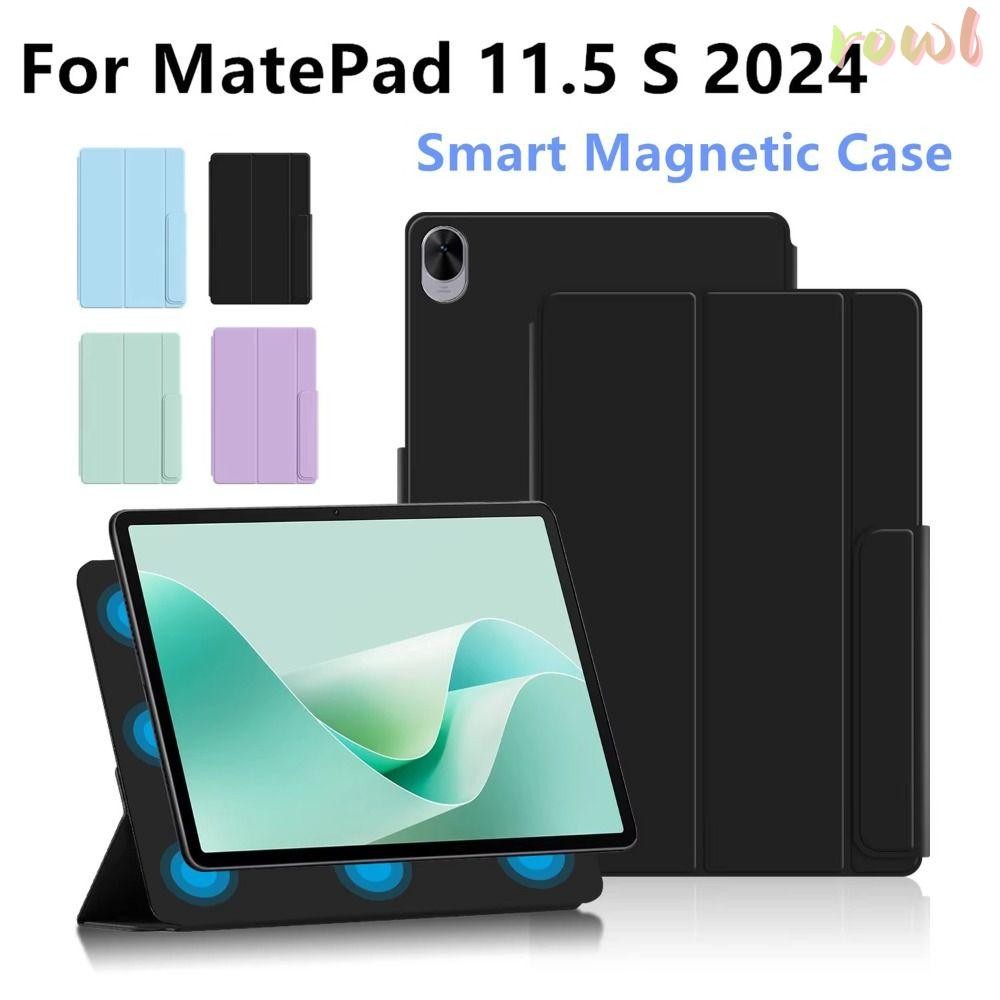 ROWL TGR-W09/TGR-W10 ฝาครอบ,แม่เหล็กสมาร์ทแท็บเล็ต,กันกระแทกหนังPU Trifold Stand Book CoverสําหรับHU