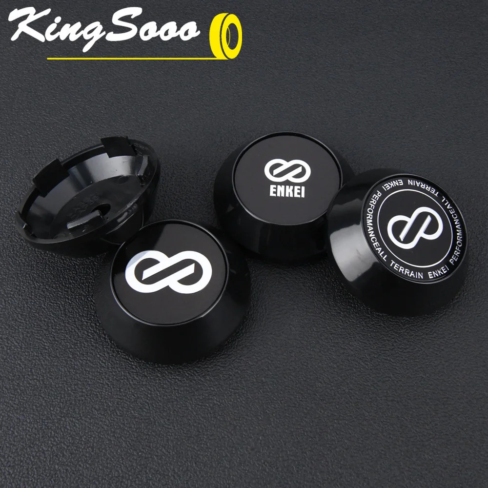 4pcs Jdm Enkei Rpf1 ขอบหมวก 60 มม.คลิปกีฬาล้อกลางหมวก Enkei 15 Racing ฝาครอบล้อ Hub Cap สีดําและเงิน