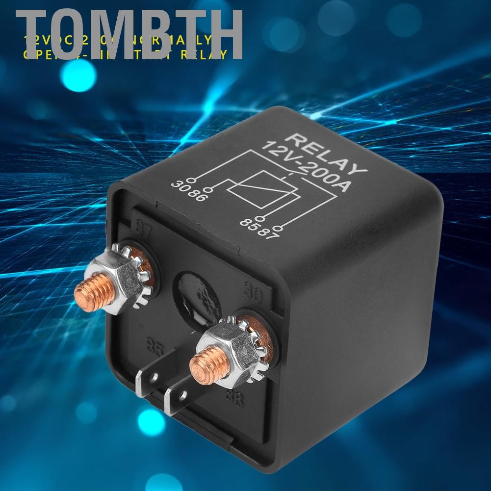 tombth WM686 12V 4-Pin Heavy Duty รถสตาร์ทรีเลย์ที่สวิตช์ปิด 200A