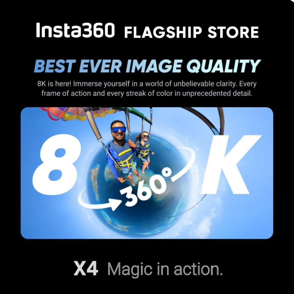 Insta360 กล้องแอคชั่น X4 Sensor 1/2" Wi-Fi: 5GHz 802.11 a/n/ac thumbnail 4