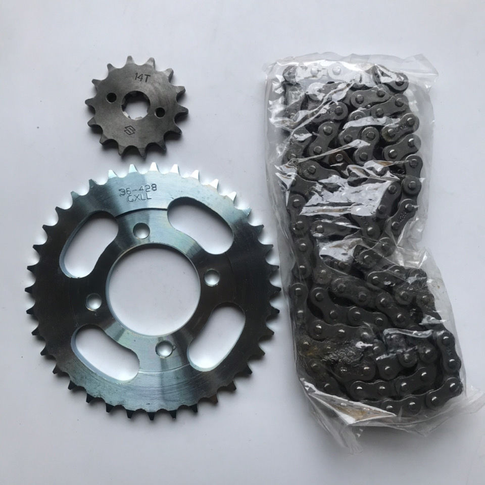 เหมาะสําหรับรถจักรยานยนต์ Haojue Happy HJ110/-A/E/HJ110-2/A/C/D รถจักรยานยนต์ Crankset ฝาครอบโซ่