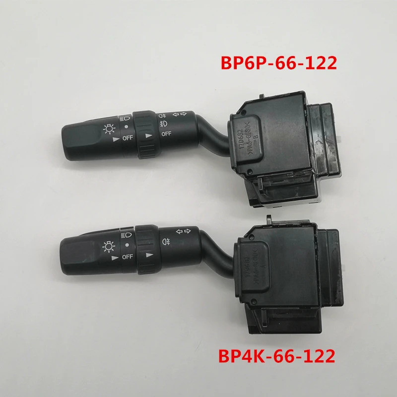 ซ้ายไฟเลี้ยวไฟหน้าโคมไฟคอลัมน์สวิทช์ไฟตัดหมอกไฟหน้าสวิทช์สําหรับ Mazda 3 BK M3 BP6P-66-122 BP4K-66-1