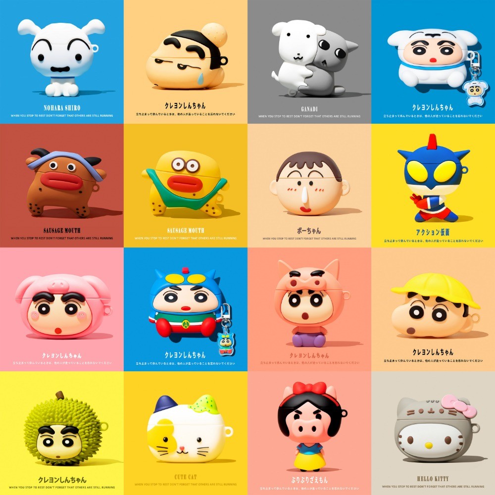 เครยอนชินจังคอลเลกชัน耳机套สําหรับAirPods5卡通耳机保护壳新款สําหรับAirPods4 保护เคสAirPodsPro3 กรณีAirPodsPro2gen 4ANCกรณี
