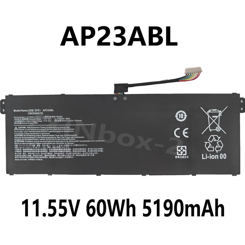 AP23ABL 11.55V 60Wh 5190mAh ขยายความจุแบตเตอรี่สําหรับ Acer ASPIRE 17 A17-51GM GO 15 AG15-31P AG15-5