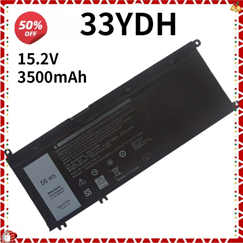 3500mAh 56WH 33YDH แบตเตอรี่แล็ปท็อปสําหรับ DELL Inspiron 17 77778 7779 7773 15 7577 G3 15 3579 5587