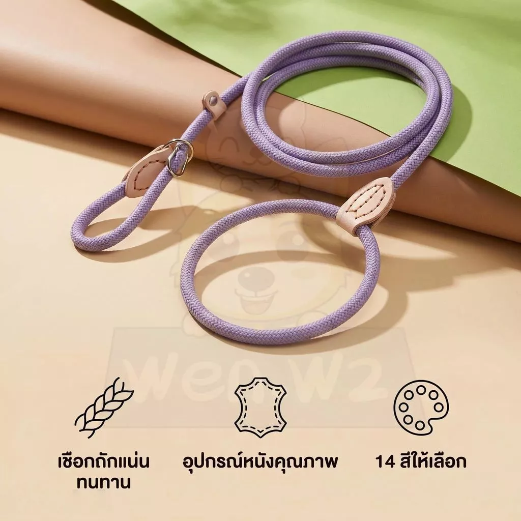 wen.W2 🐱🐶สายจูงสุนัขเกลียวหนา เล็ก-กลาง-ใหญ่ใช้ได้ คล้องง่าย แข็งแรงทนทาน