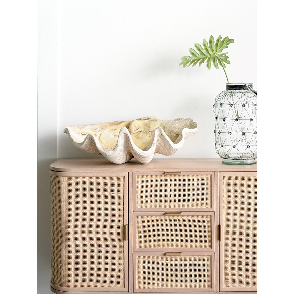 AB HOUSE ส่งออกไปยังสหรัฐอเมริกา Ocean Large Shell Coral โต๊ะจําลองทางเข้าการตกแต่งการจัดเก็บห้องนั่