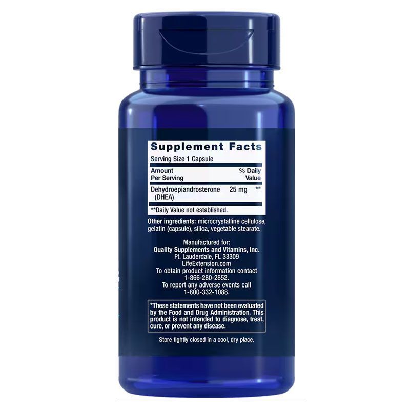 美国Life Extension DHEA25mg|100粒 表香菜/通心菜/通心菜/通心菜20260615