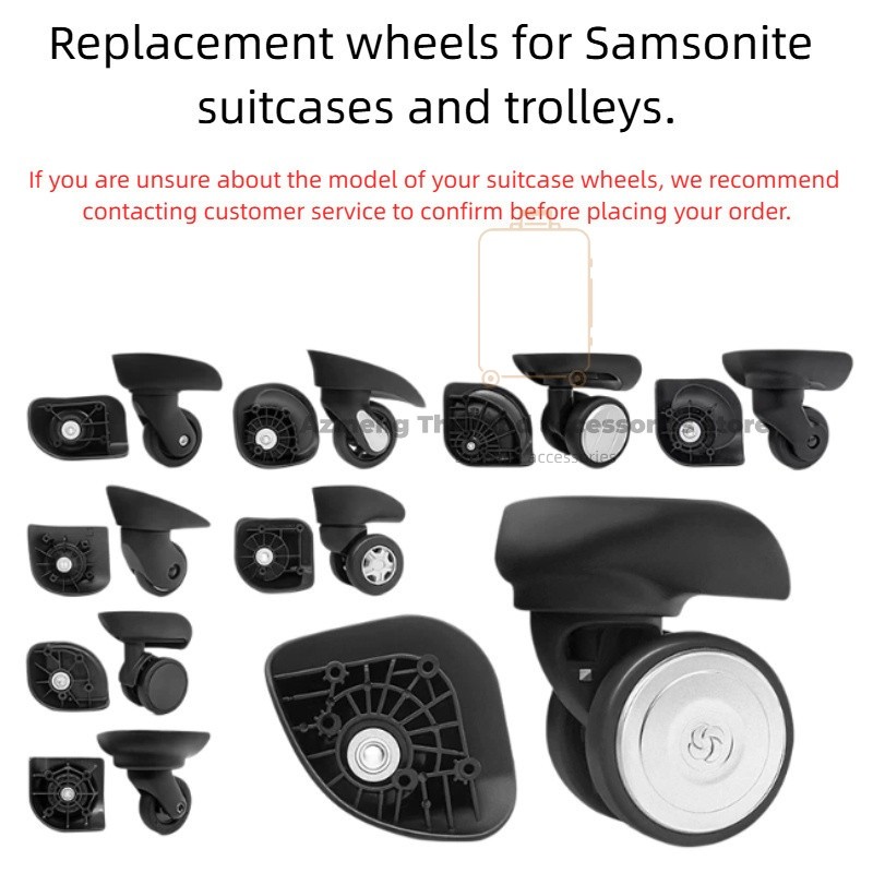 SAMSONITE ล้อทดแทนสําหรับกระเป๋าเดินทางและรถเข็น Samsonite.Samsonite กระเป๋าล้อเปลี่ยนเงียบ Universa