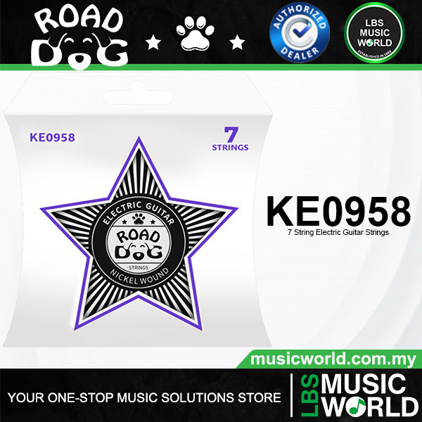 ROAD DOG KE0958 สายกีตาร์ไฟฟ้าเคลือบนิกเกิล 7 สาย (9-58)