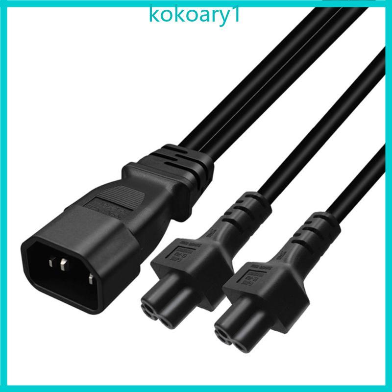 KOKO IEC320 C14 ถึง IEC320 C5 + IEC320 C5 AC-Power อะแดปเตอร์ 3 เทอร์มินัลชายหญิงสายไฟ
