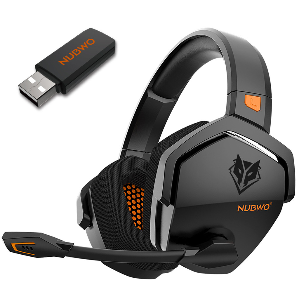 NUBWO G06 ชุดหูฟังสําหรับเล่นเกมไร้สายชุดหูฟังสเตอริโอ 2.4G Bluetooth