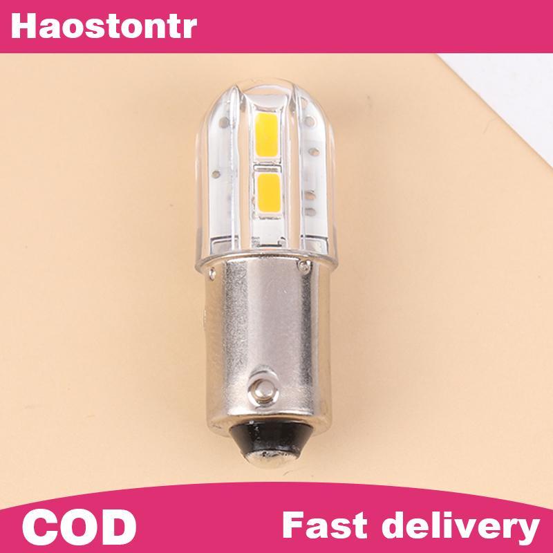 Haostontr BA9S หลอดไฟ LED 6V อัพเกรดหลอดไฟ 4LED เปลี่ยนโคมไฟสําหรับไฟฉายไฟหน้ามอเตอร์จักรยานเครื่องม