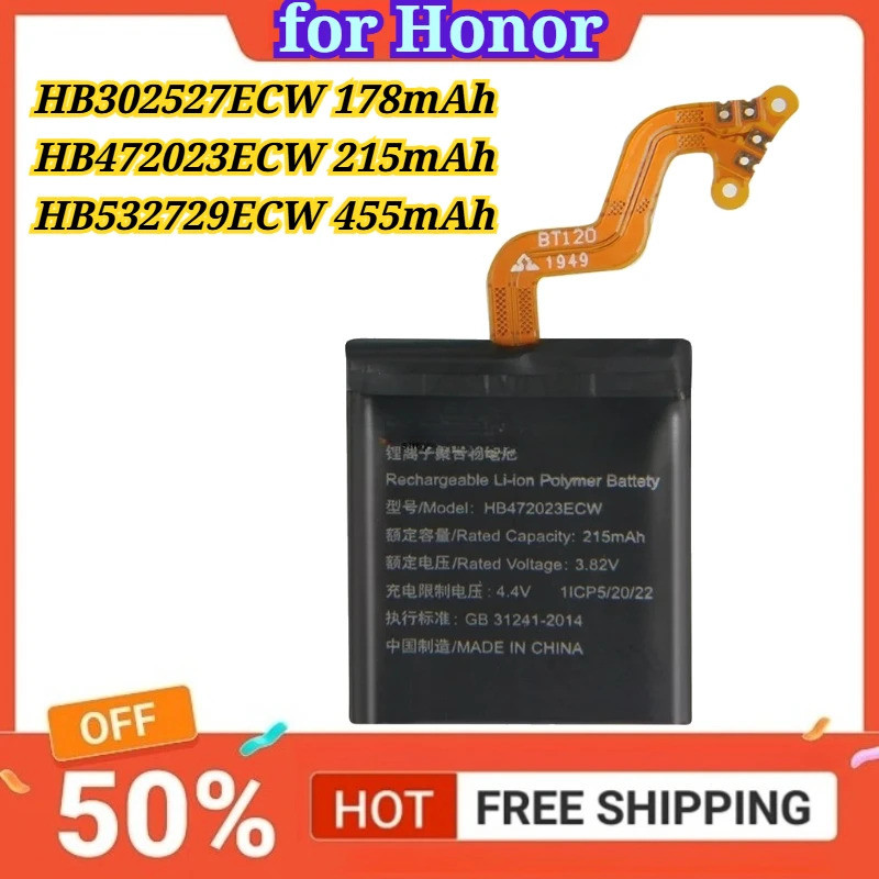 HB302527ECW 178mAh สําหรับ Honor Watch Magic/HB472023ECW 215mAh Magic Watch 2 42mm/HB532729ECW 455mA
