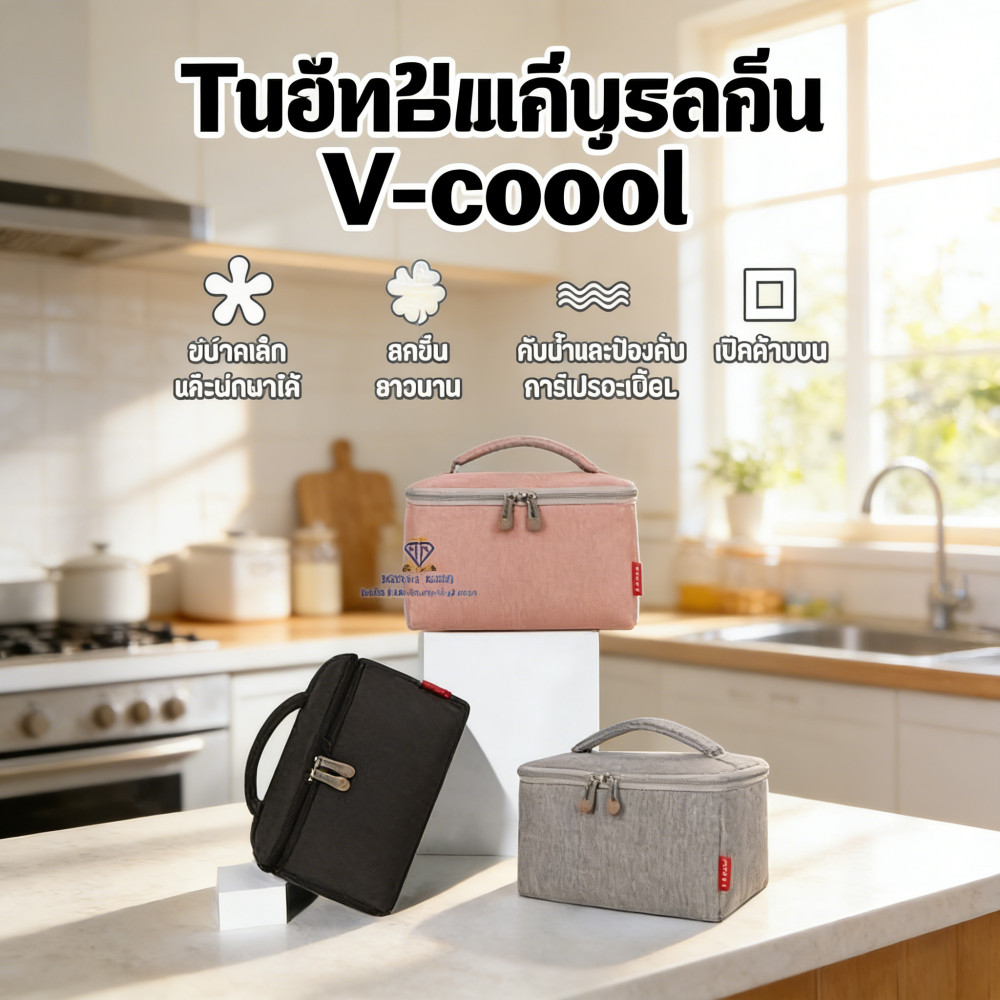 แม่กระเป๋า คุณแม่ แถมฟรี ใส่ขวดนม กระเป๋าเก็บความเย็น ไอซ์เจล 2 ซอง กระเป๋าคุณ